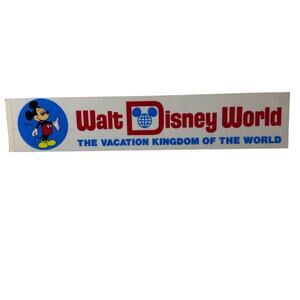 Vintage 1970s Walt Disney world mickey mouse bumper sticker